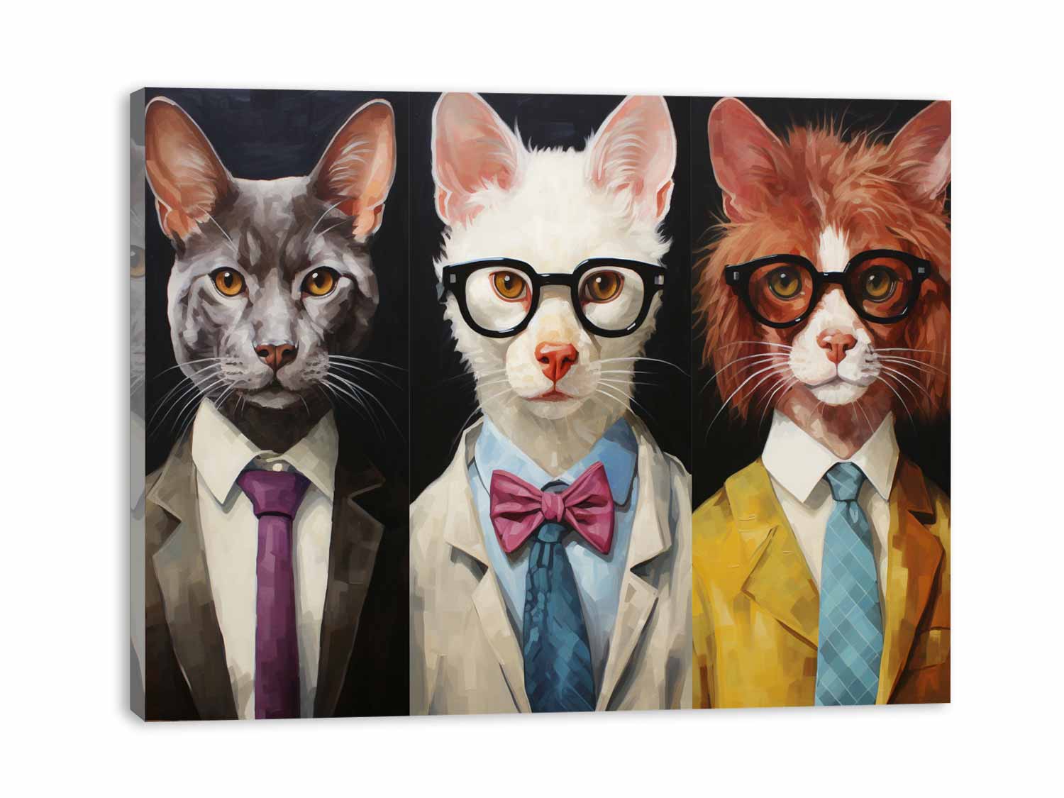 Animal wearning Glasses Canvas Painting-3
