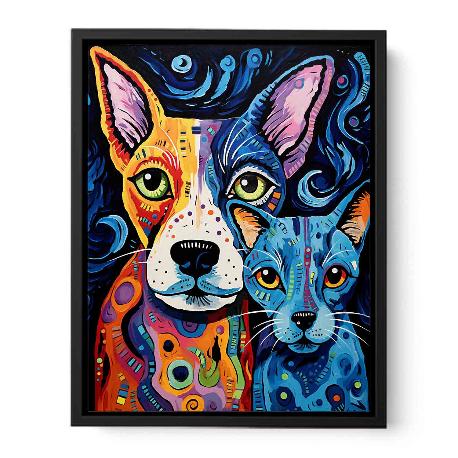 Two Dogs Canvas Painting-4