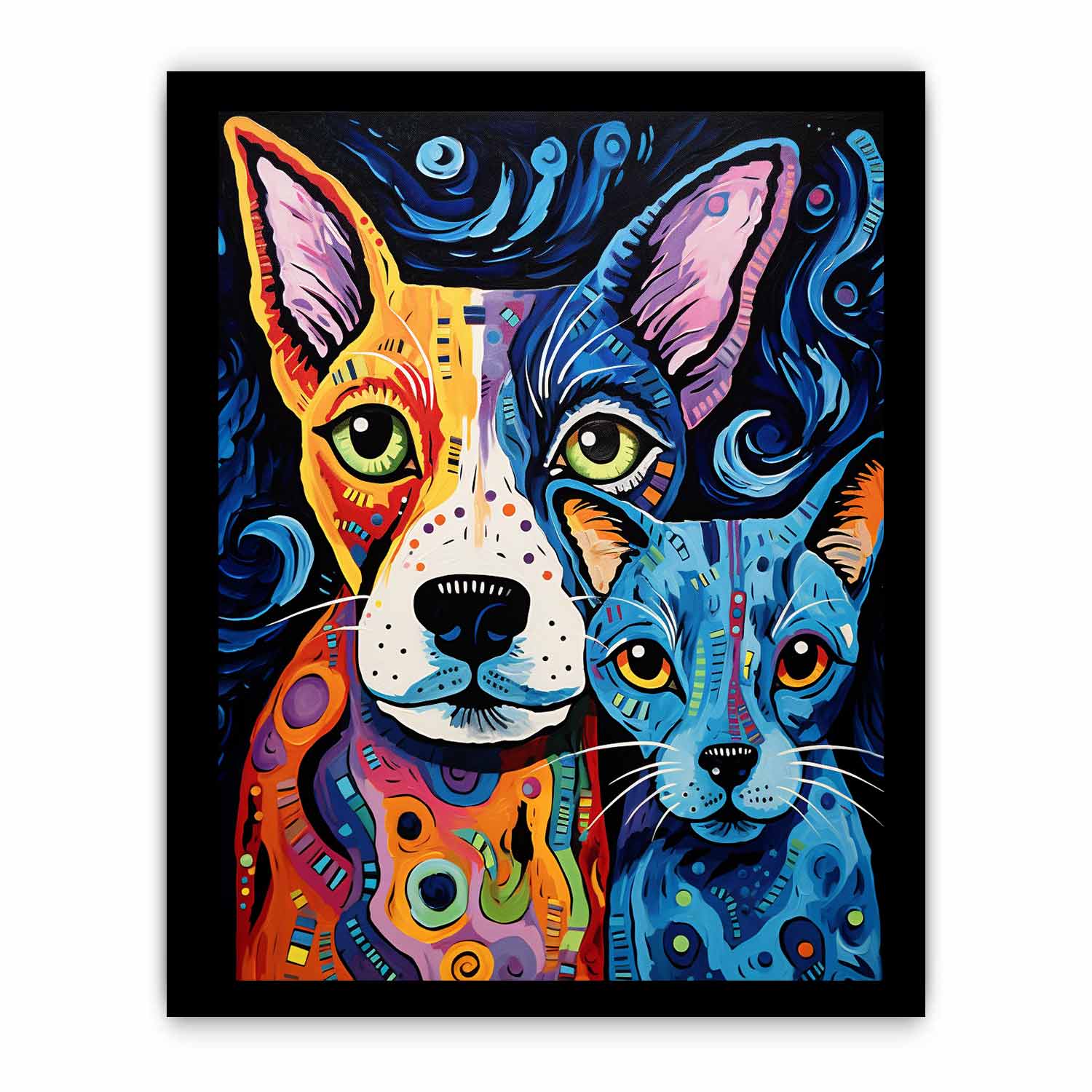 Two Dogs Canvas Painting-7