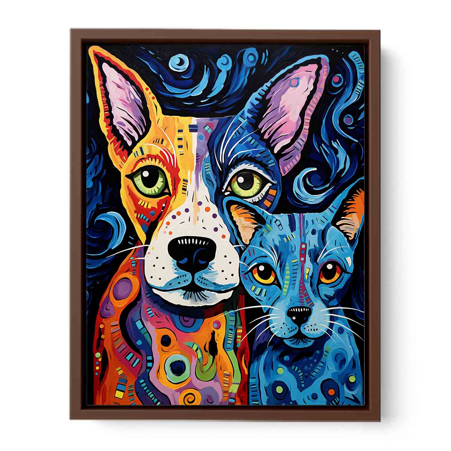 Two Dogs Canvas Painting-6