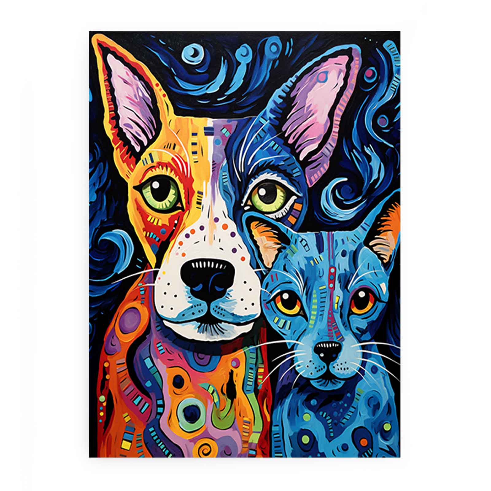 Two Dogs Canvas Painting-0