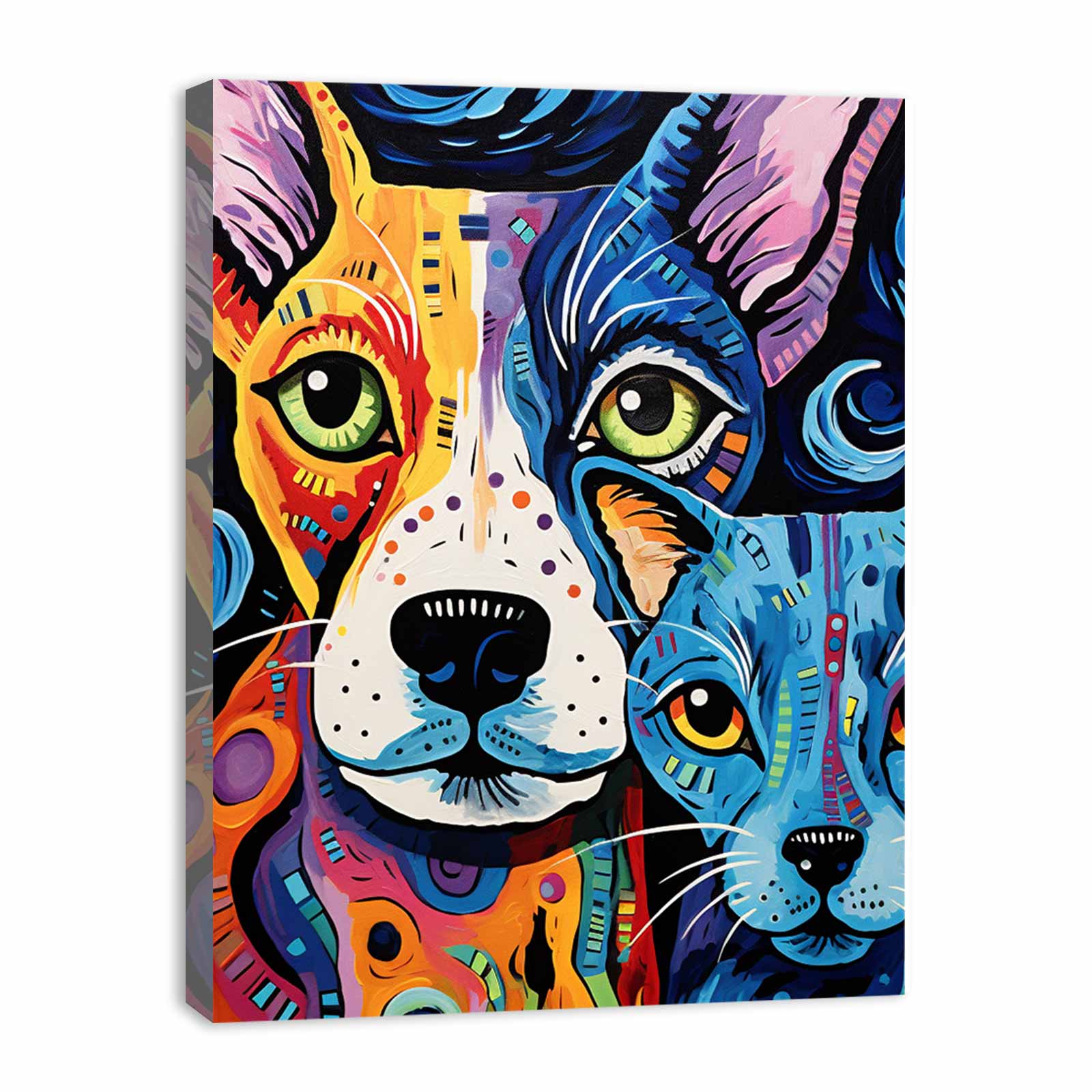 Two Dogs Canvas Painting-3