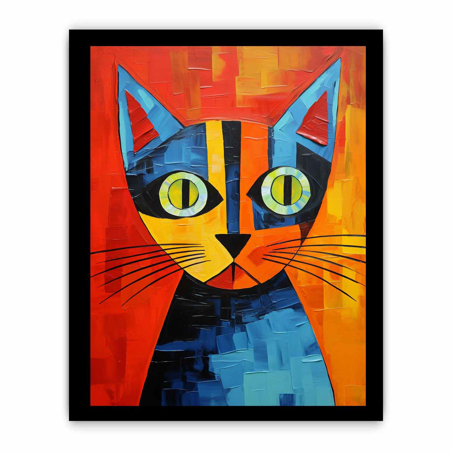 Red Cat Canvas Painting-7