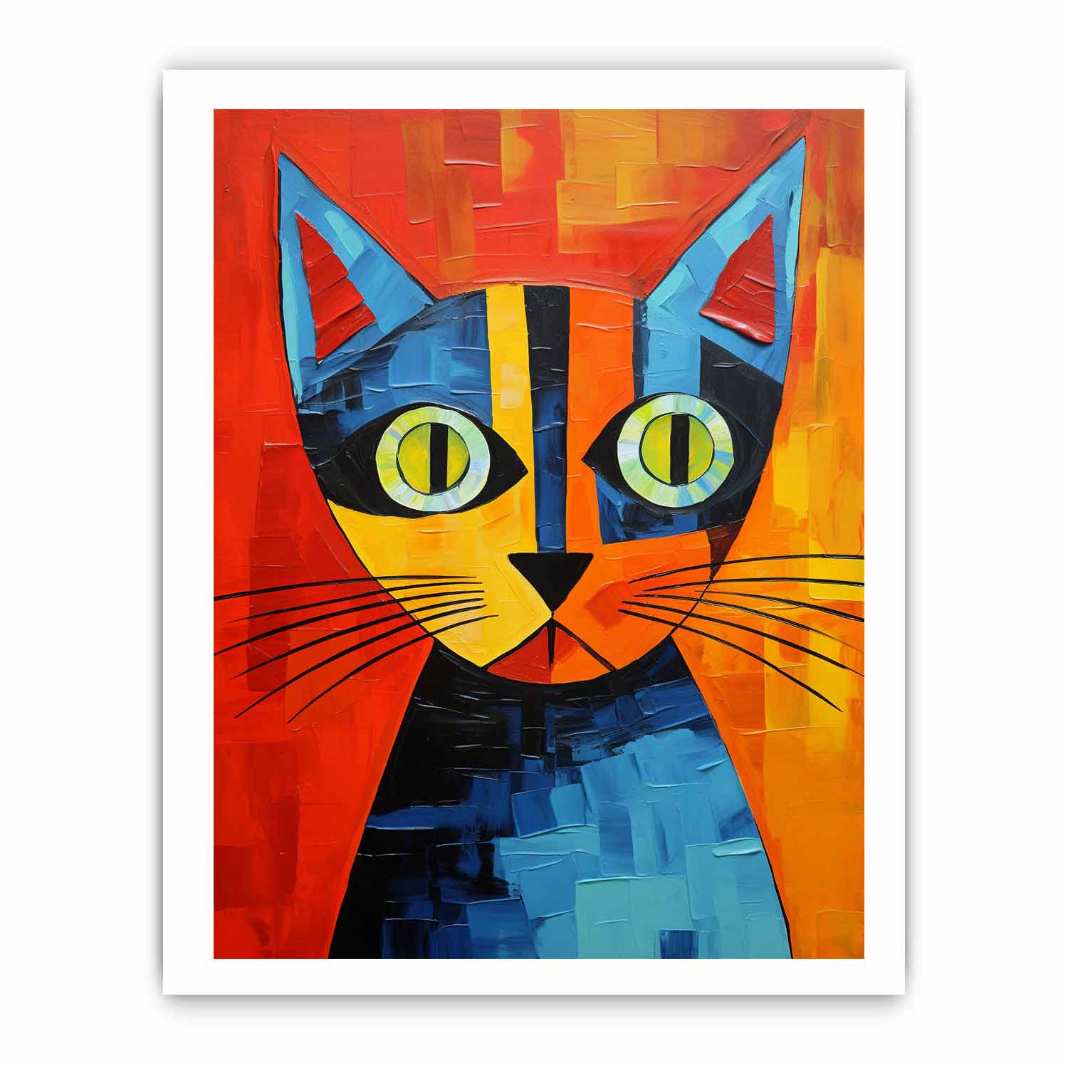 Red Cat Canvas Painting-8