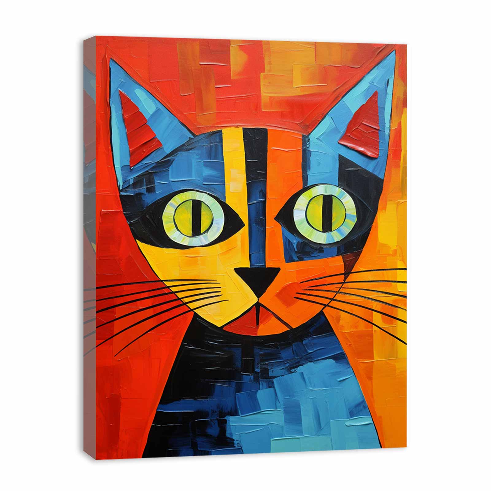 Red Cat Canvas Painting-3
