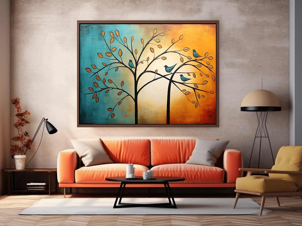 Tree Birds Canvas Art Print-1
