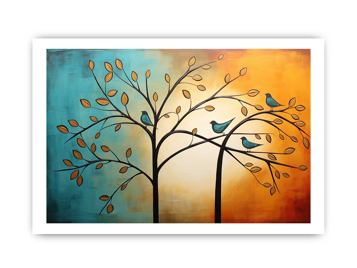 Tree Birds Canvas Art Print-8