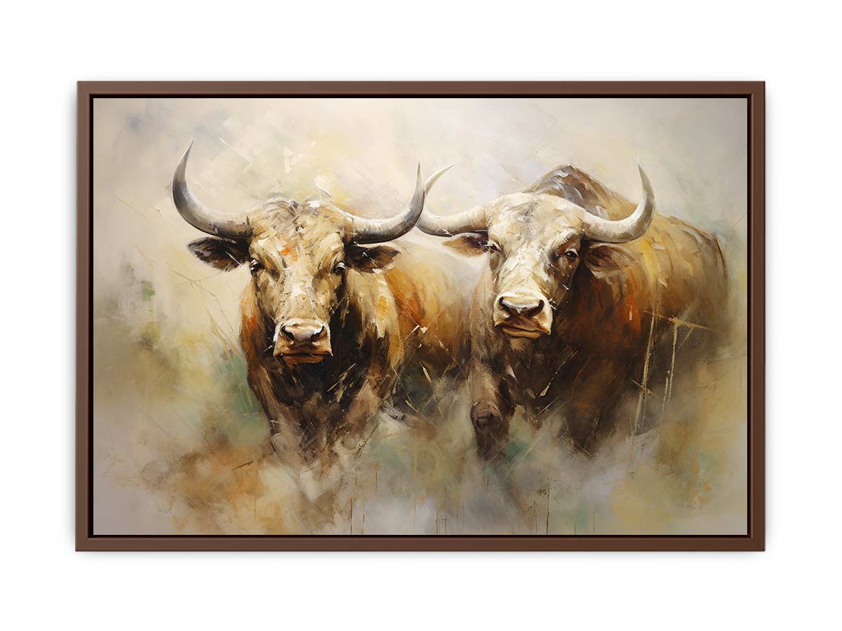 Two Buffaloes Canvas Painting-6