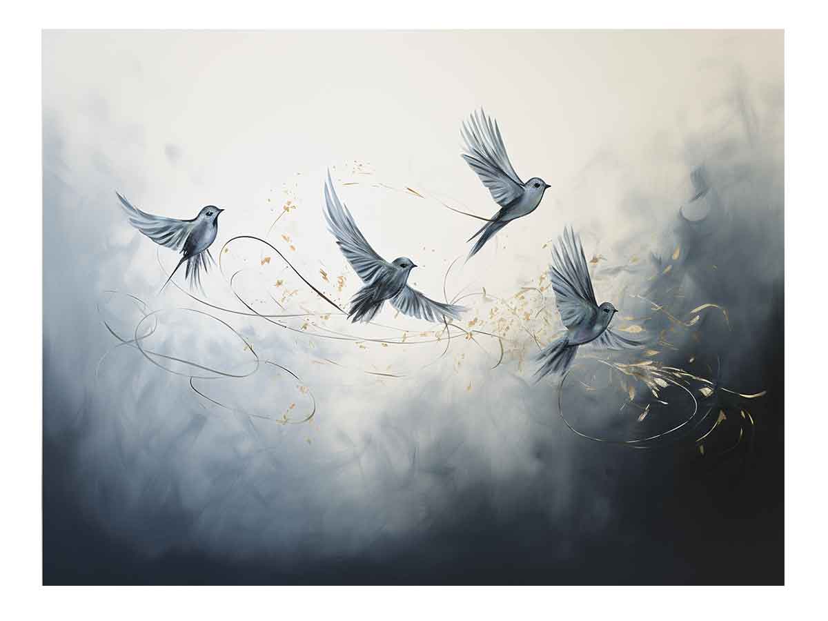 Birds  Canvas Painting-0