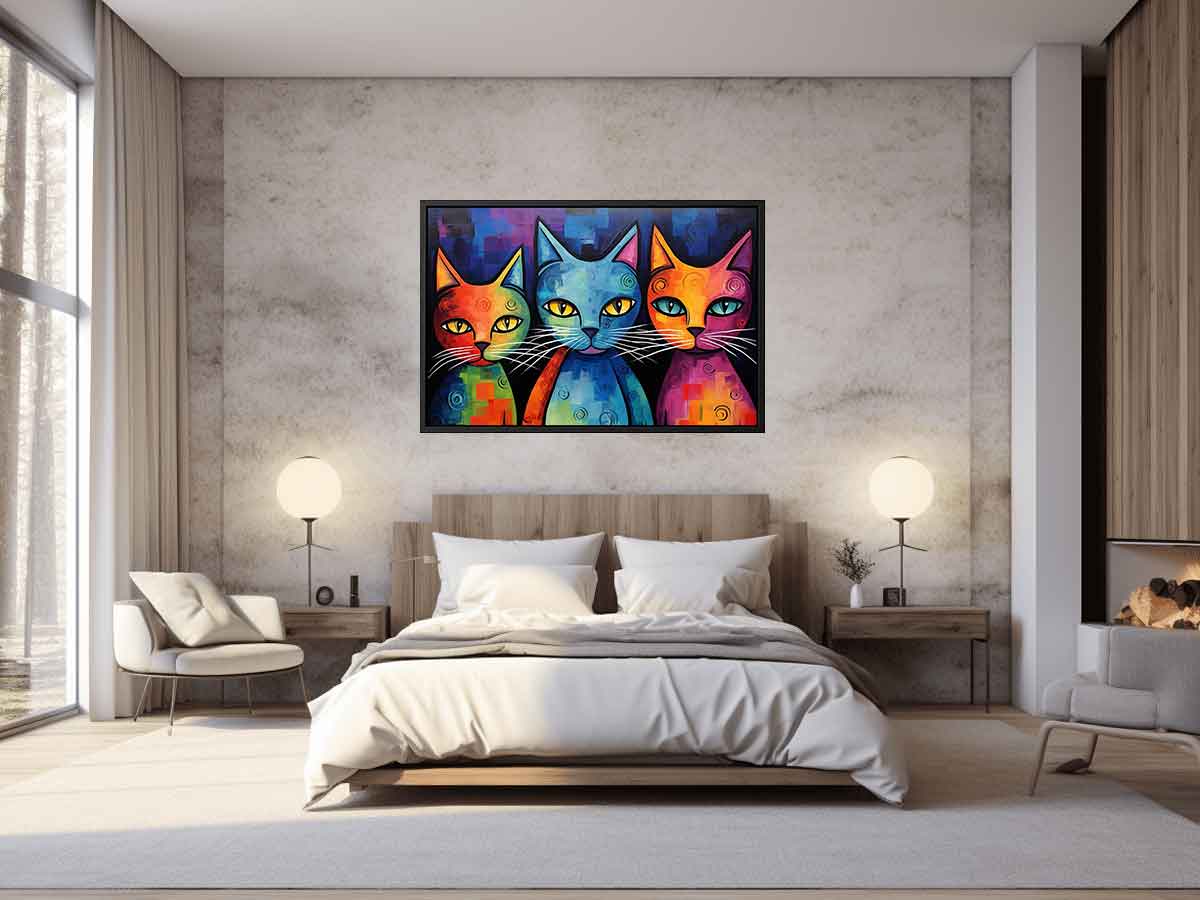 Cats Canvas Painting Artwork-2
