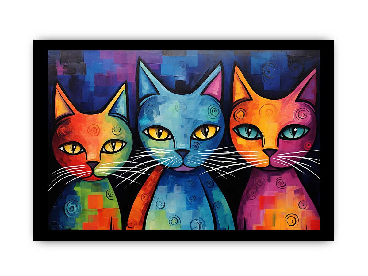 Cats Canvas Painting Artwork-7