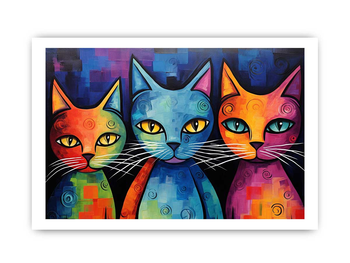 Cats Canvas Painting Artwork-8