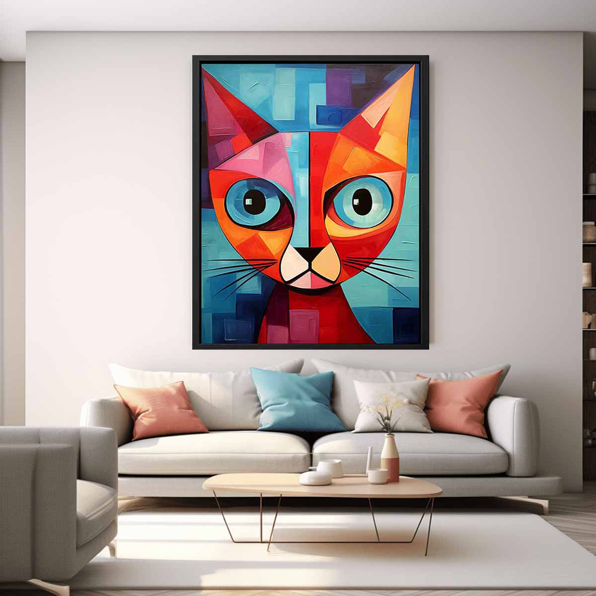 Red Cat Canvas Art Print-2