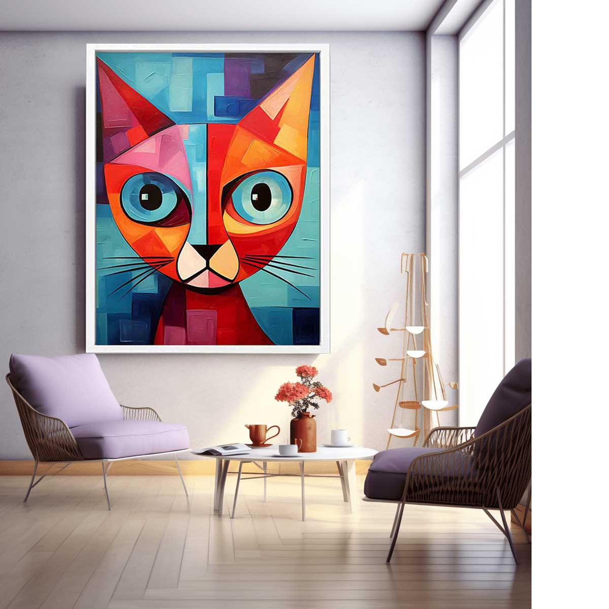 Red Cat Canvas Art Print-1