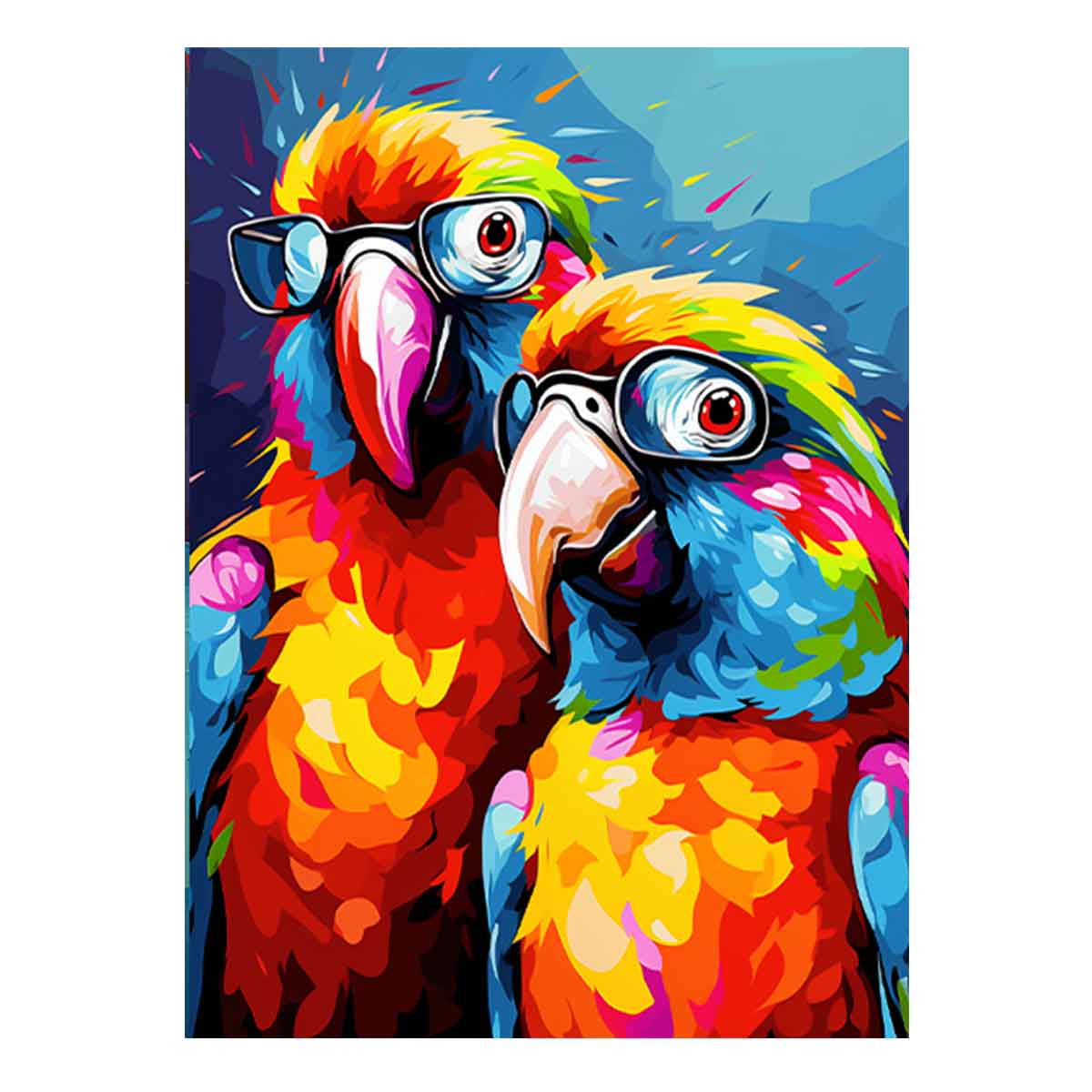 Two Parrots Canvas Artwork Painting-0