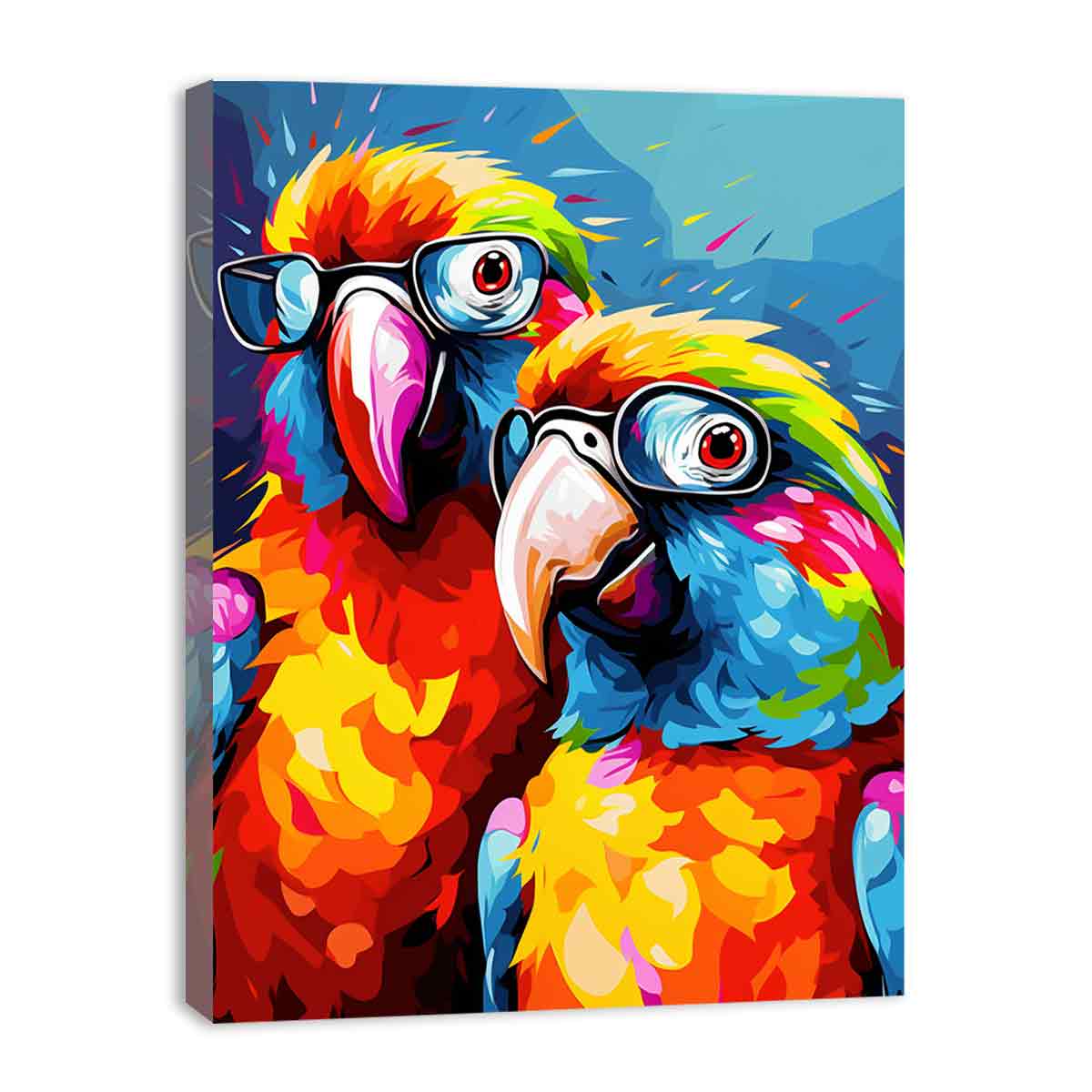 Two Parrots Canvas Artwork Painting-3