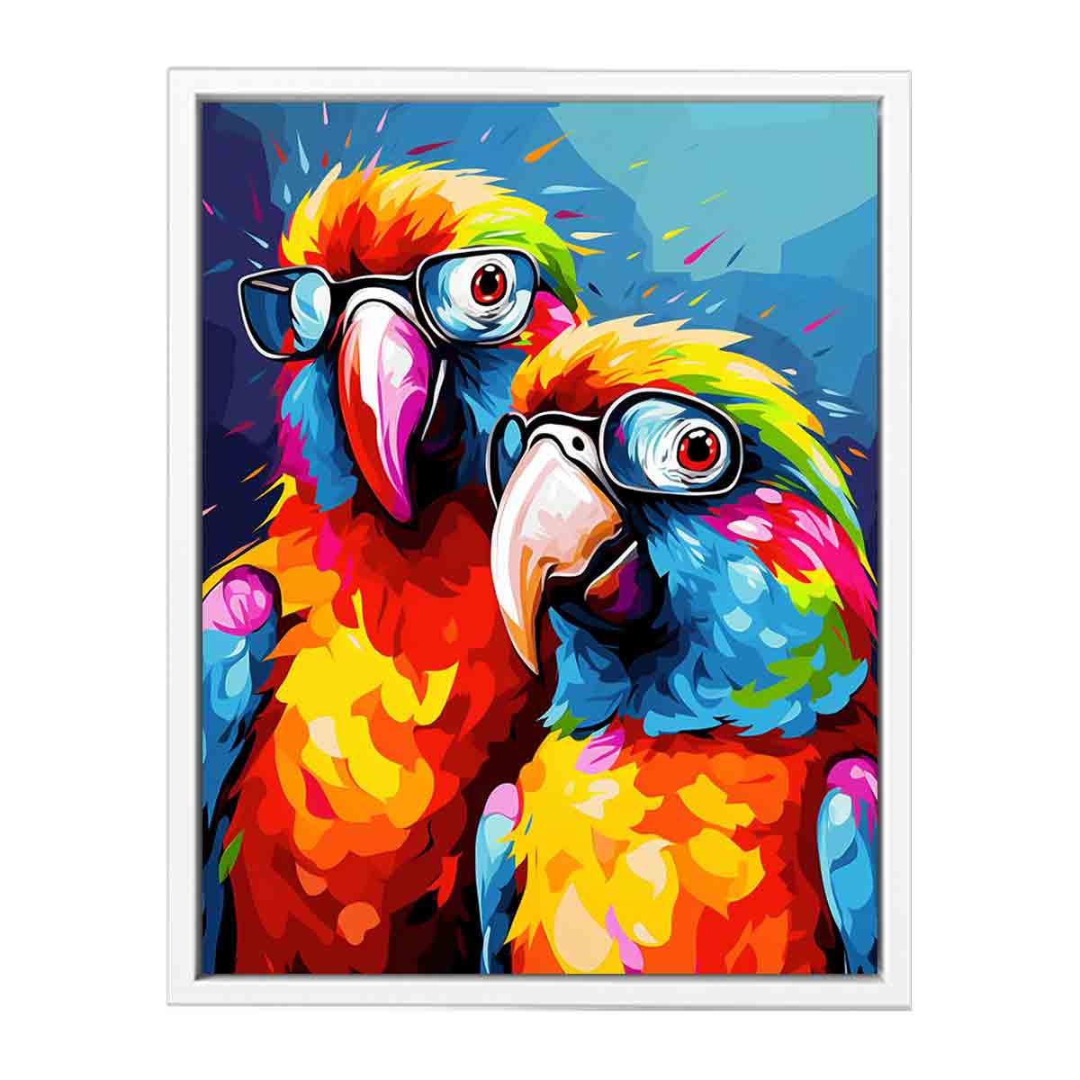 Two Parrots Canvas Artwork Painting-5