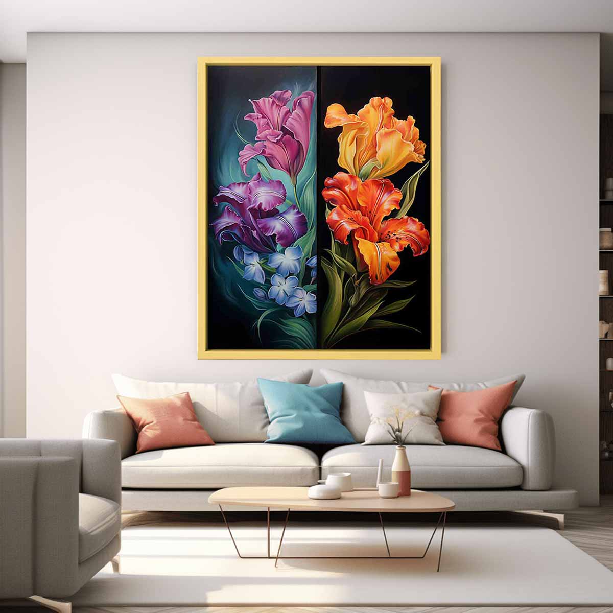 Two Flowers Canvas Art Print-2