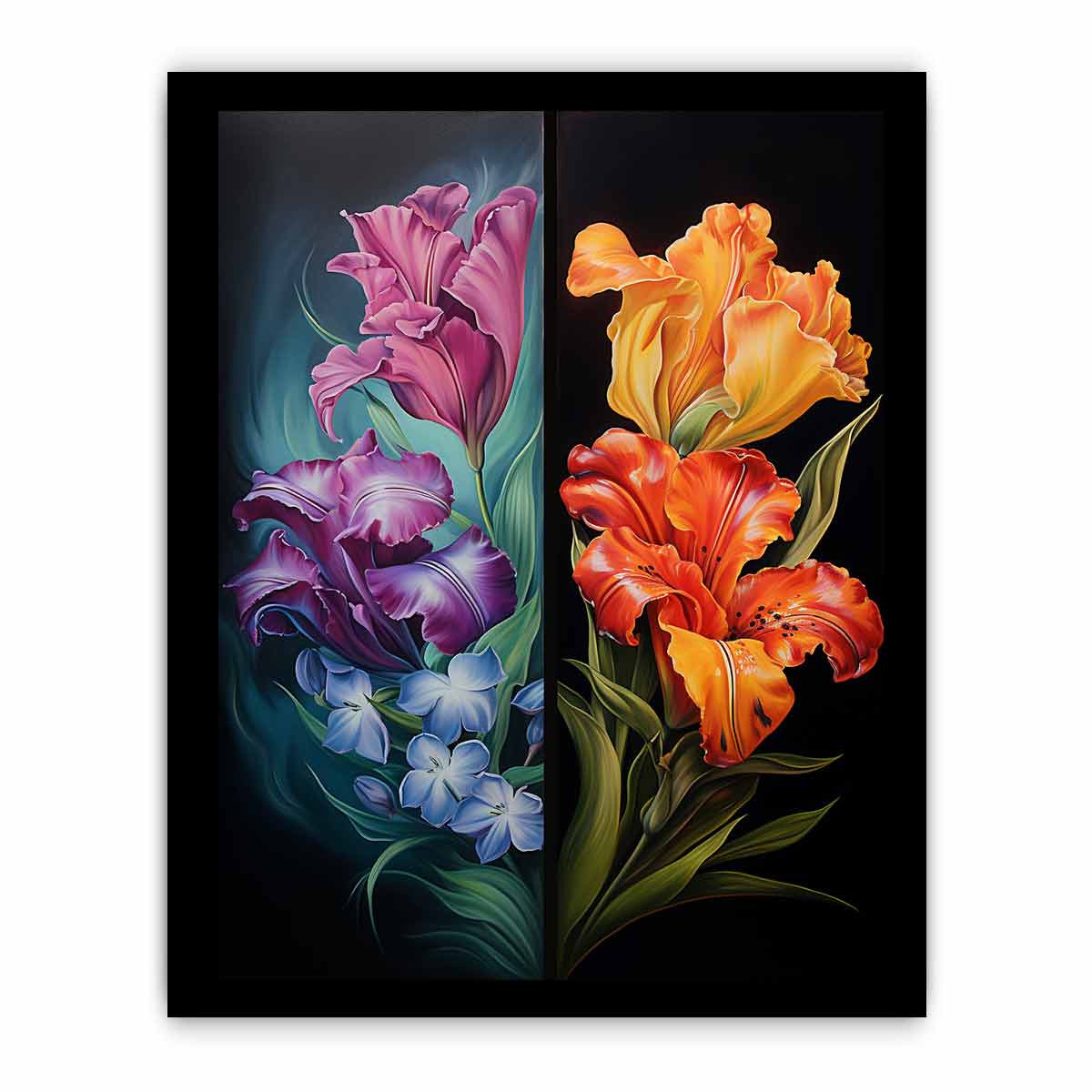 Two Flowers Canvas Art Print-7