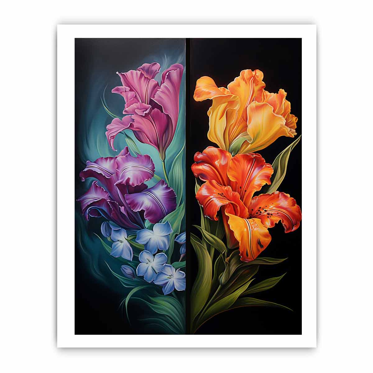 Two Flowers Canvas Art Print-8