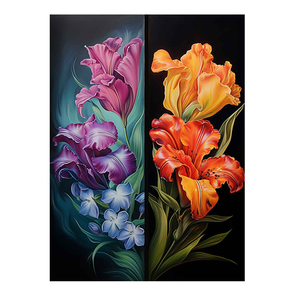 Two Flowers Canvas Art Print-0