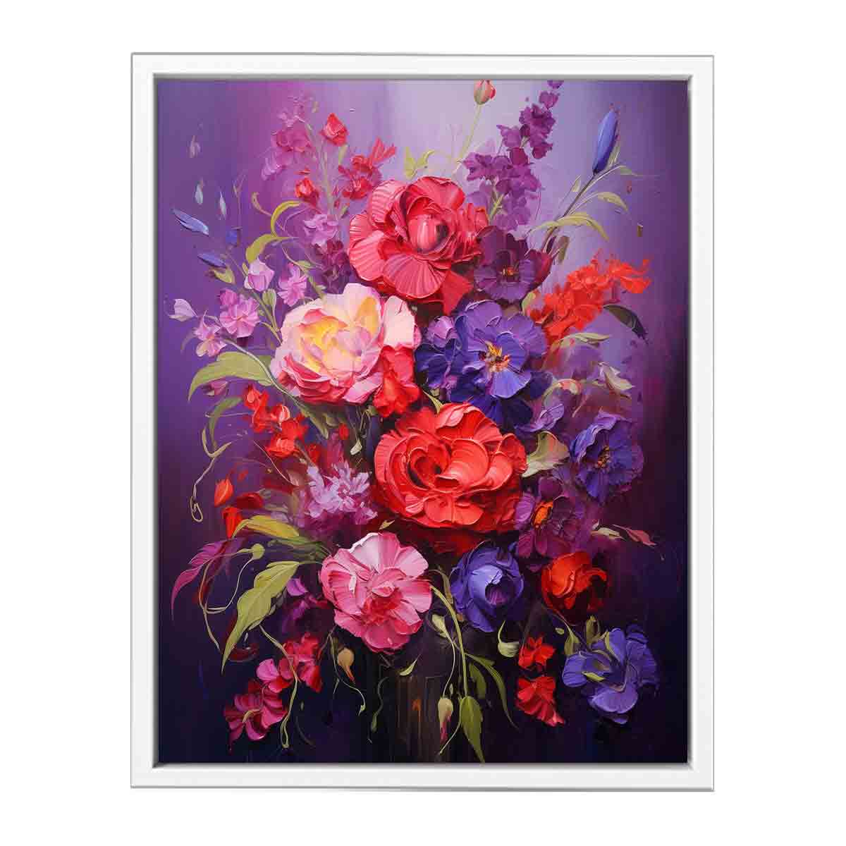 Purple Red Flower Canvas Art Print-5
