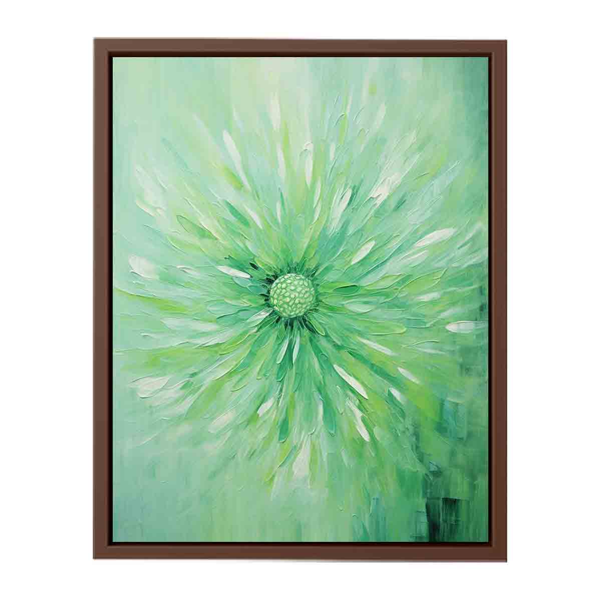 Green Flower Canvas Art Painting-6