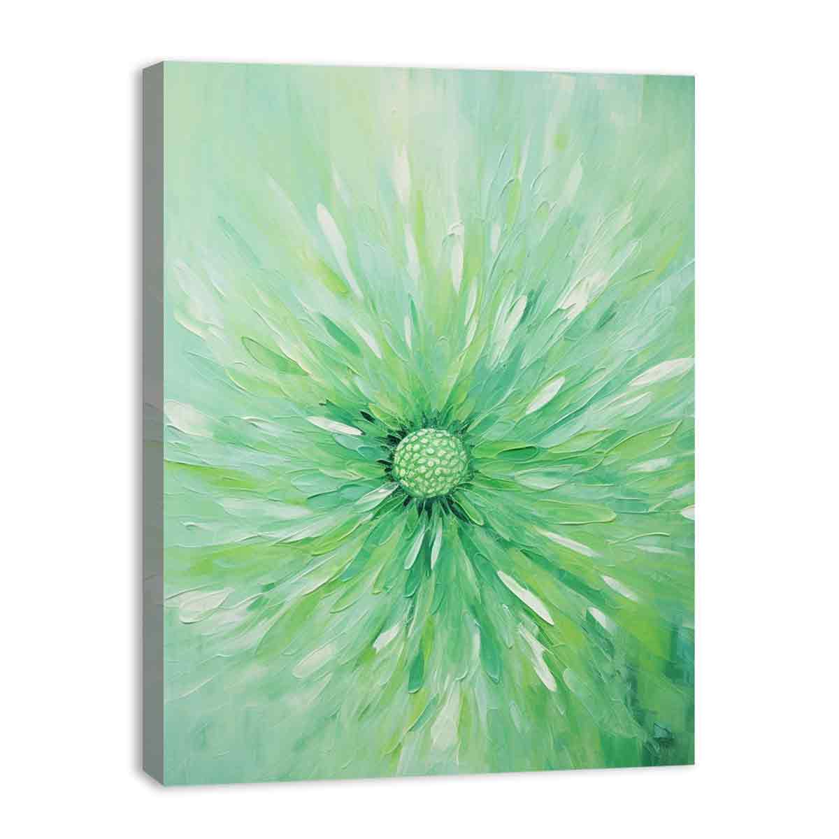 Green Flower Canvas Art Painting-3
