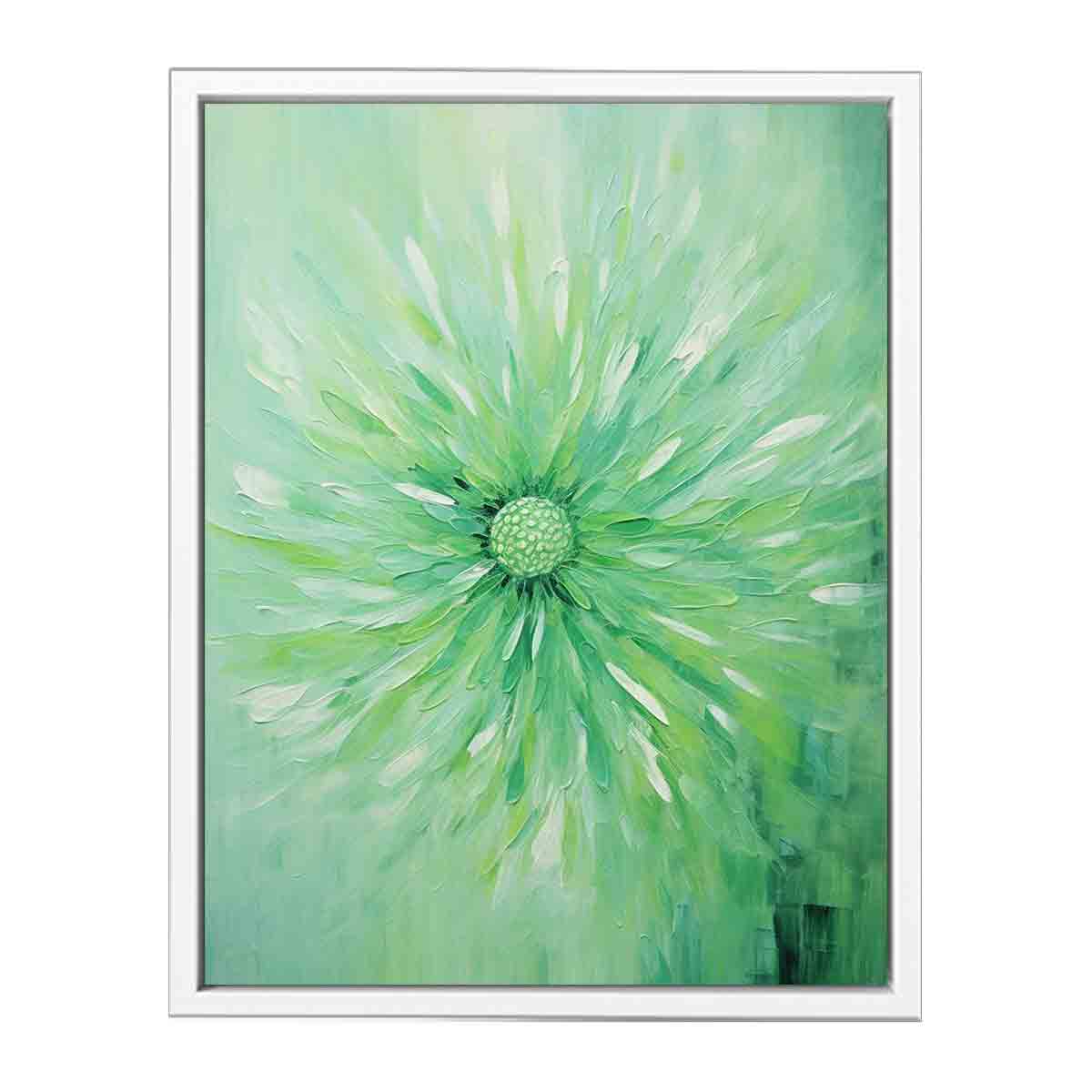 Green Flower Canvas Art Painting-5