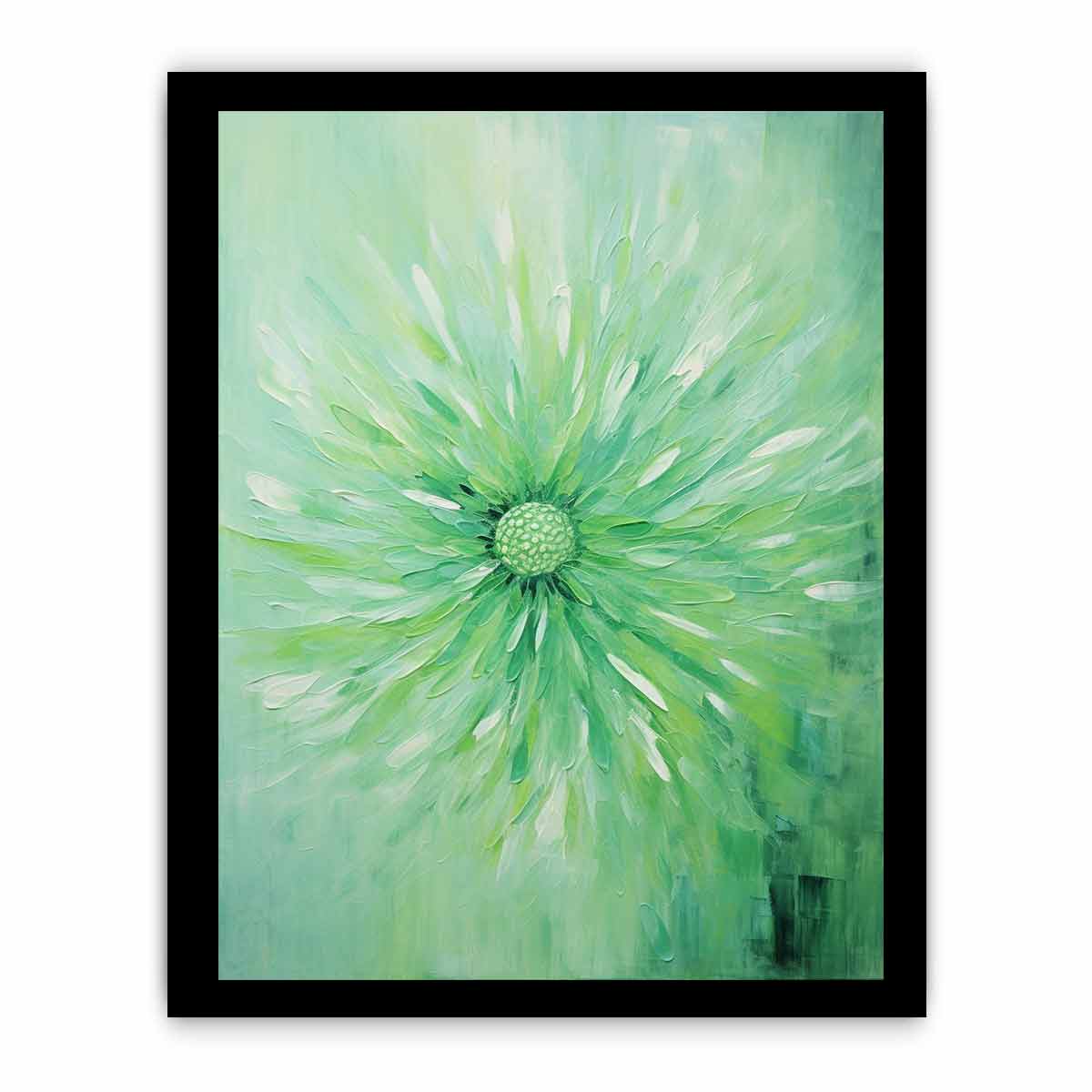 Green Flower Canvas Art Painting-7