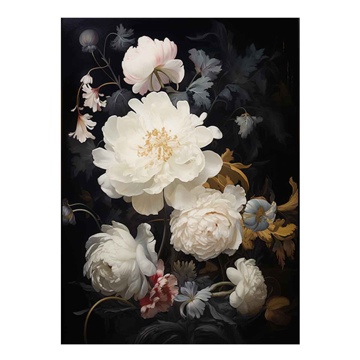 Flowers painting Canvas Art Print-0