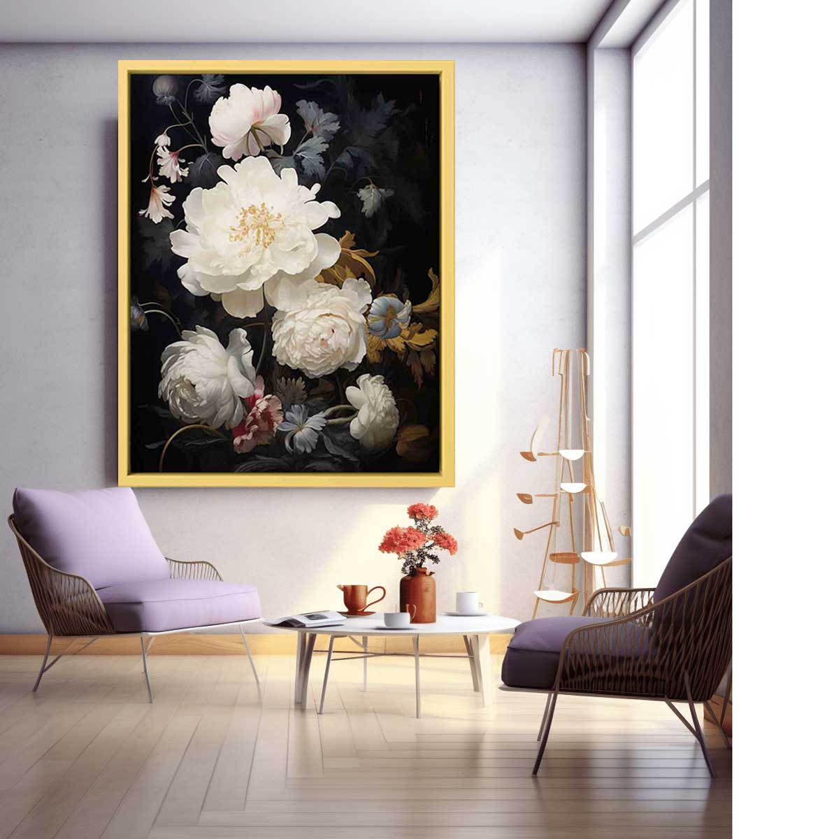 Flowers painting Canvas Art Print-1