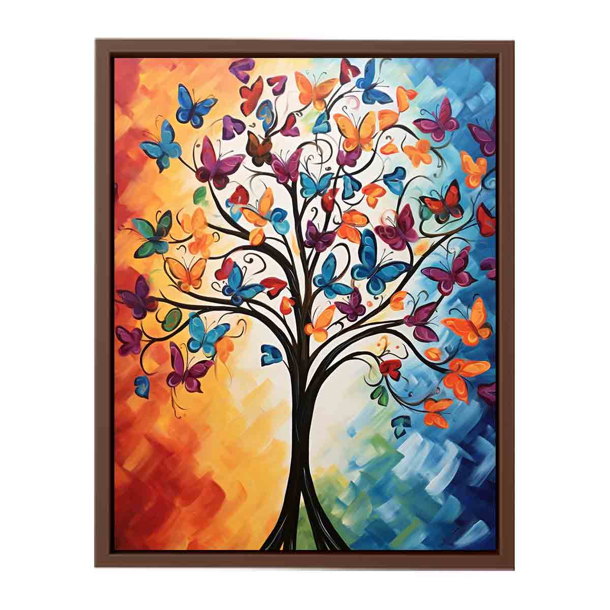 Butterfly Tree Canvas Art Print Painting-6