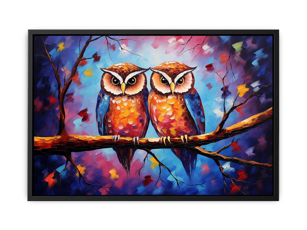 Two Owls Canvas Painting-4