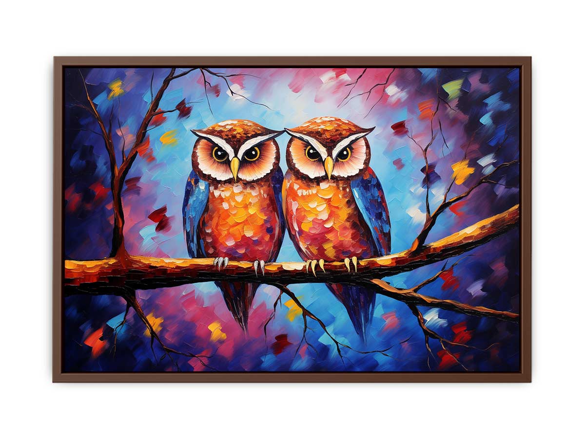 Two Owls Canvas Painting-6