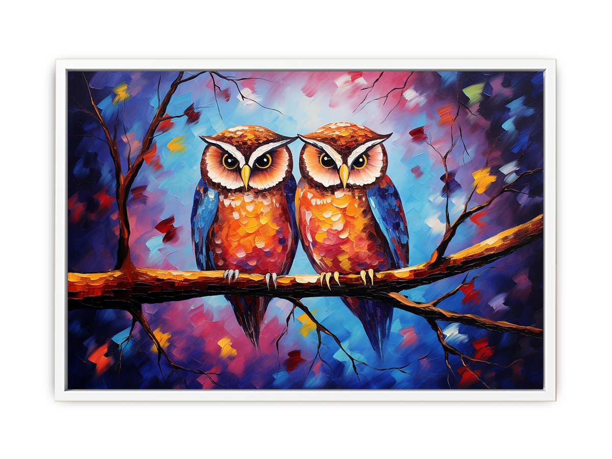 Two Owls Canvas Painting-5