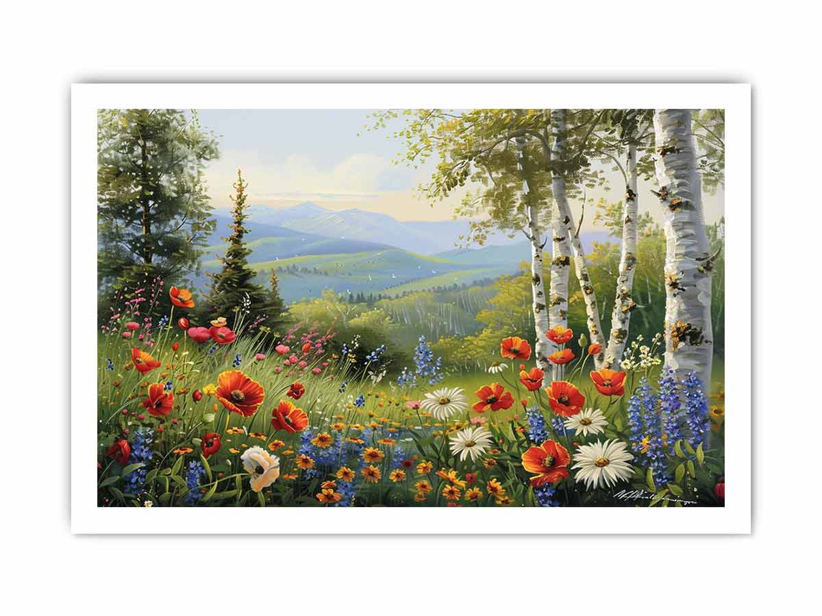 Landscape Flowers Painting-8