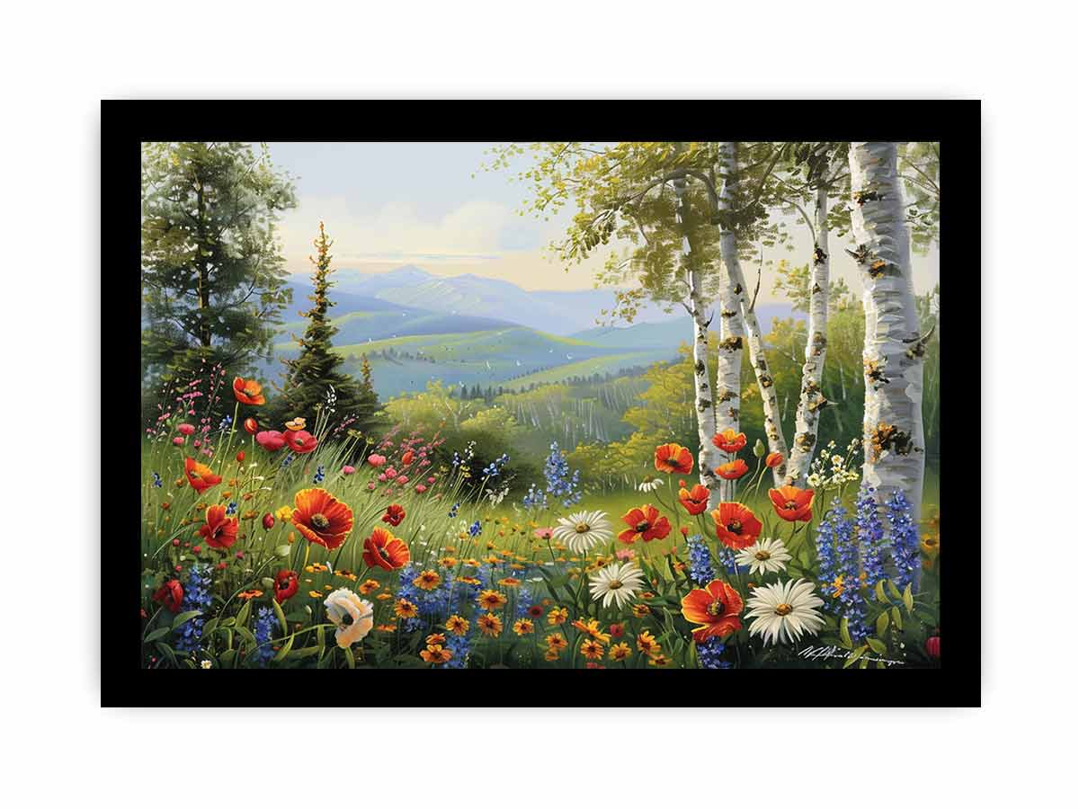 Landscape Flowers Painting-7