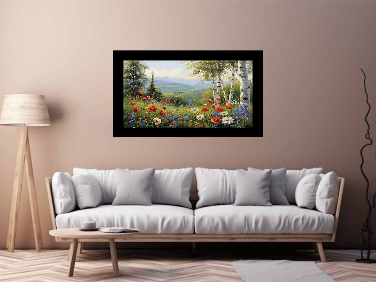 Landscape Flowers Painting-2