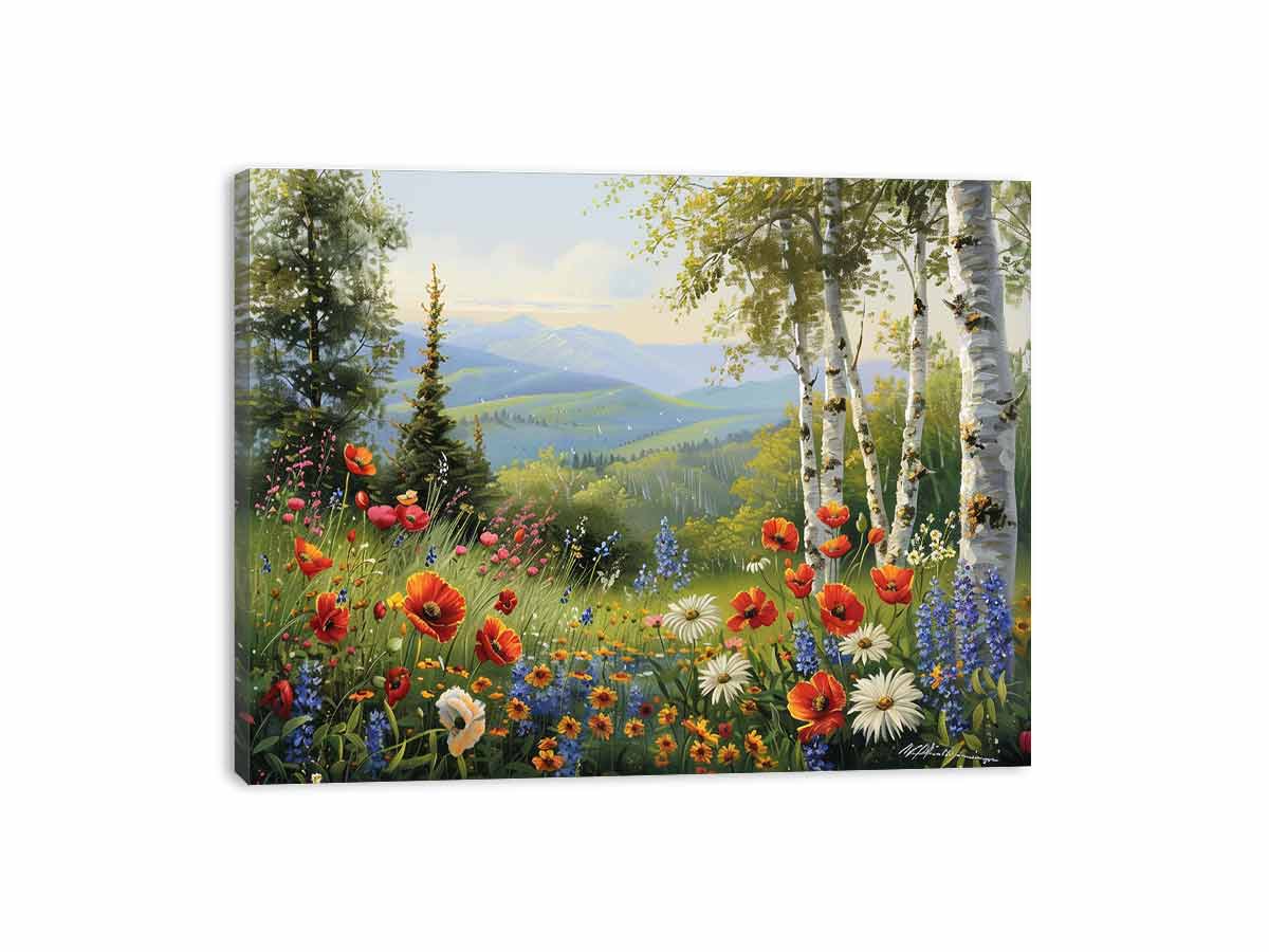 Landscape Flowers Painting-3