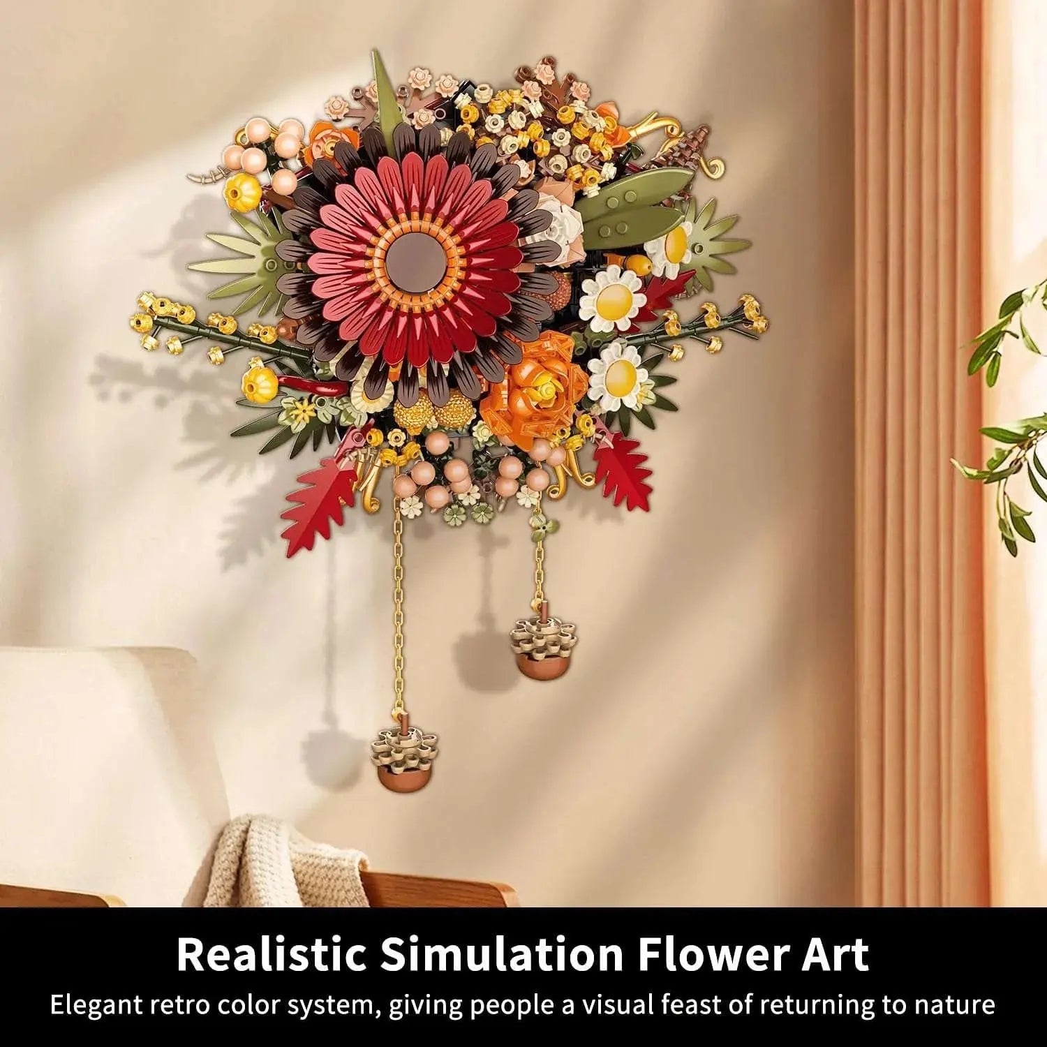 Unique Dried Flowers Building Set 800+Pcs-1