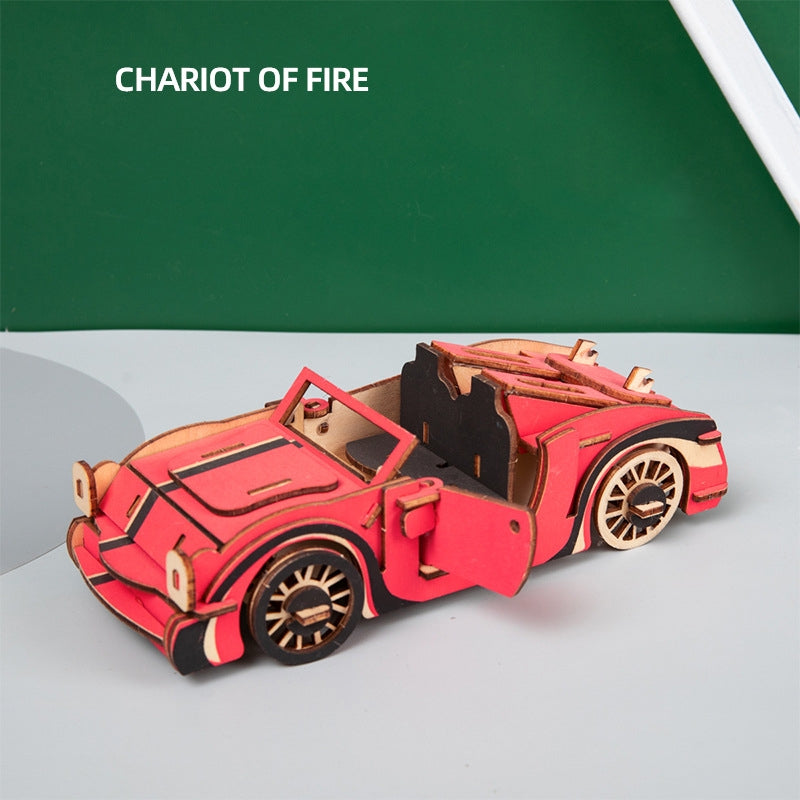 Wooden 3D Puzzle Car Educational Toy for Kids-4