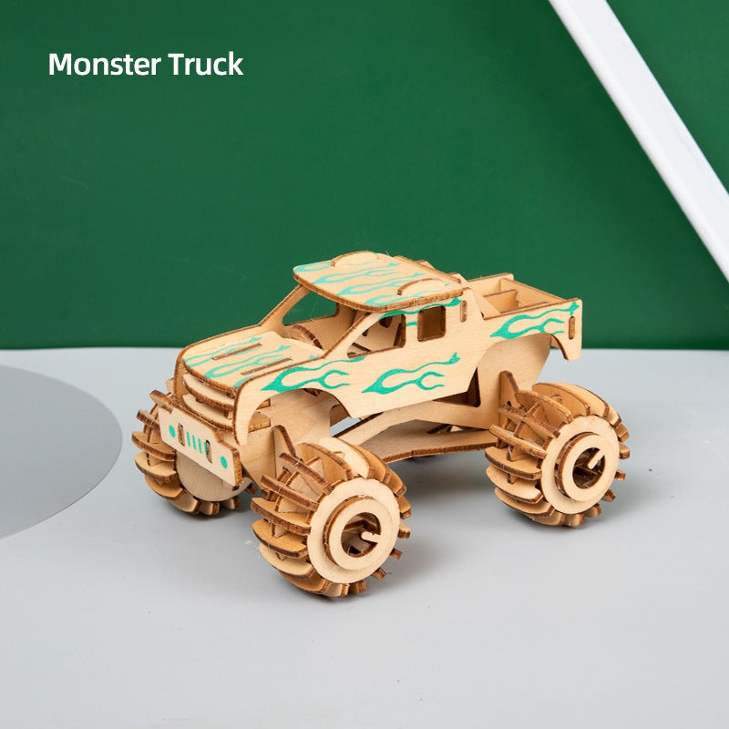 Wooden 3D Puzzle Car Educational Toy for Kids-7
