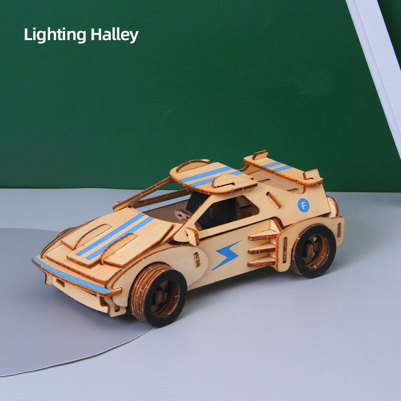 Wooden 3D Puzzle Car Educational Toy for Kids-8