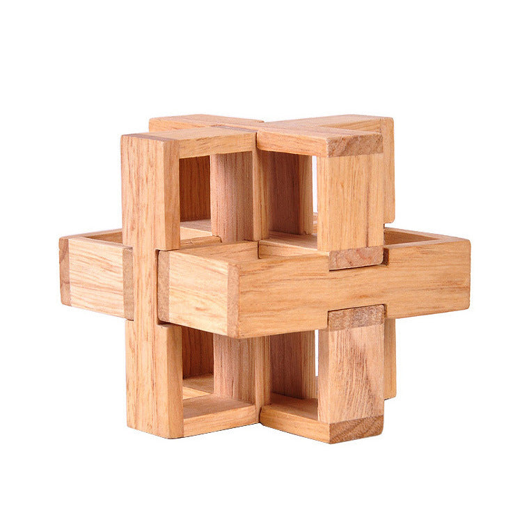 Wooden Educational 3D Brain Teaser Puzzle Toy-0