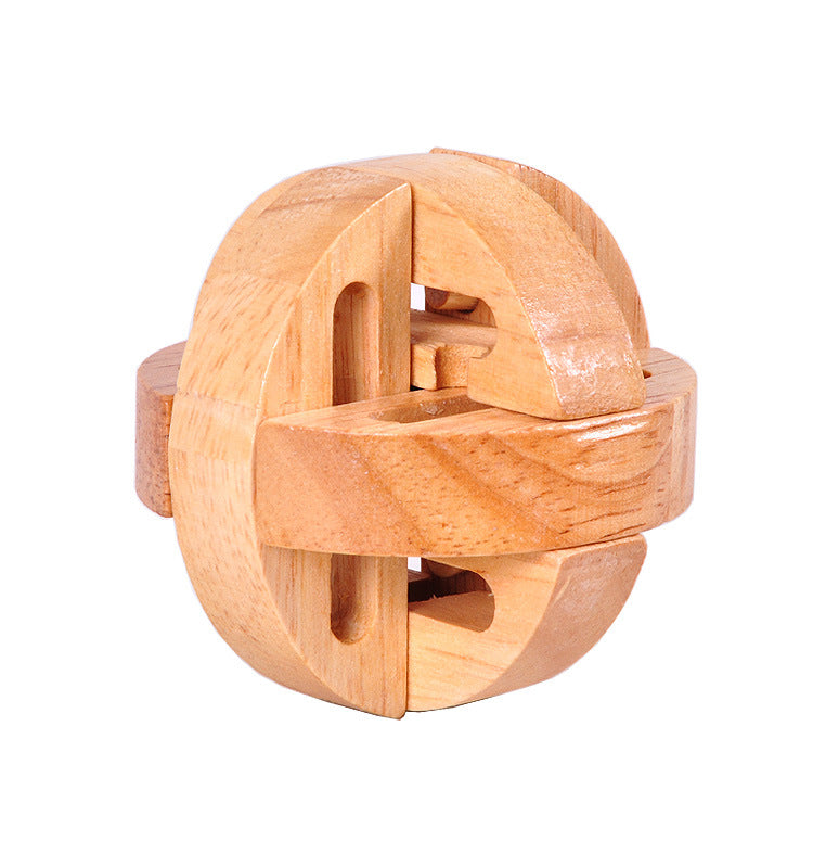 Wooden Educational Puzzle Toy for Adults - Kongming Lock Luban Lock-1