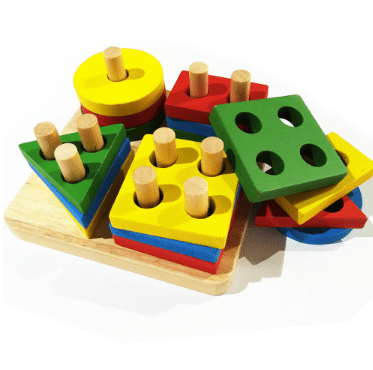 Wooden Geometric Shapes Educational Puzzle for Kids-1