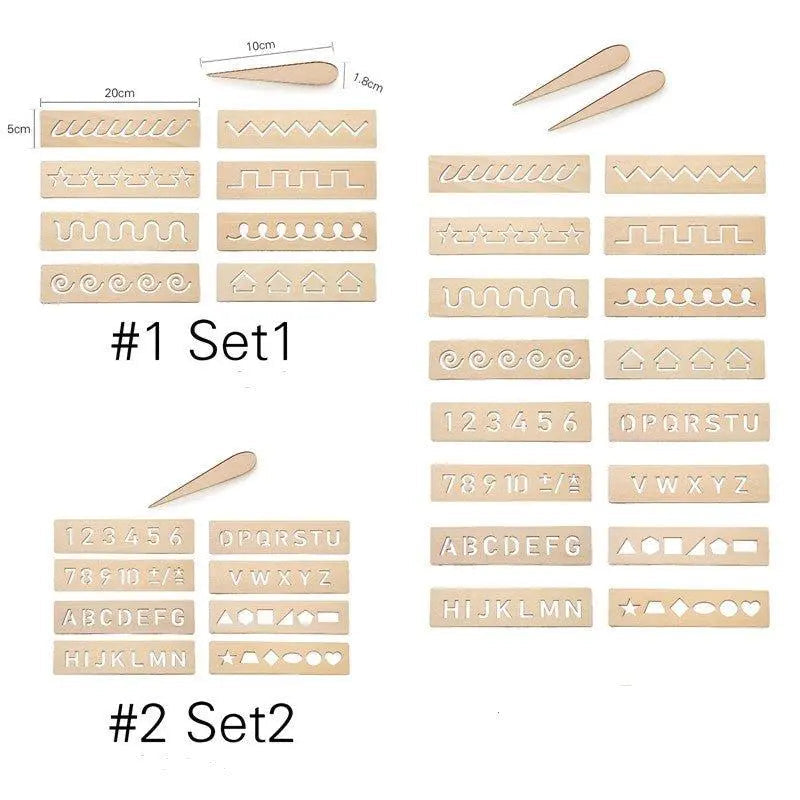 Wooden Learning Toy Set for Early Word and Number Skills-1