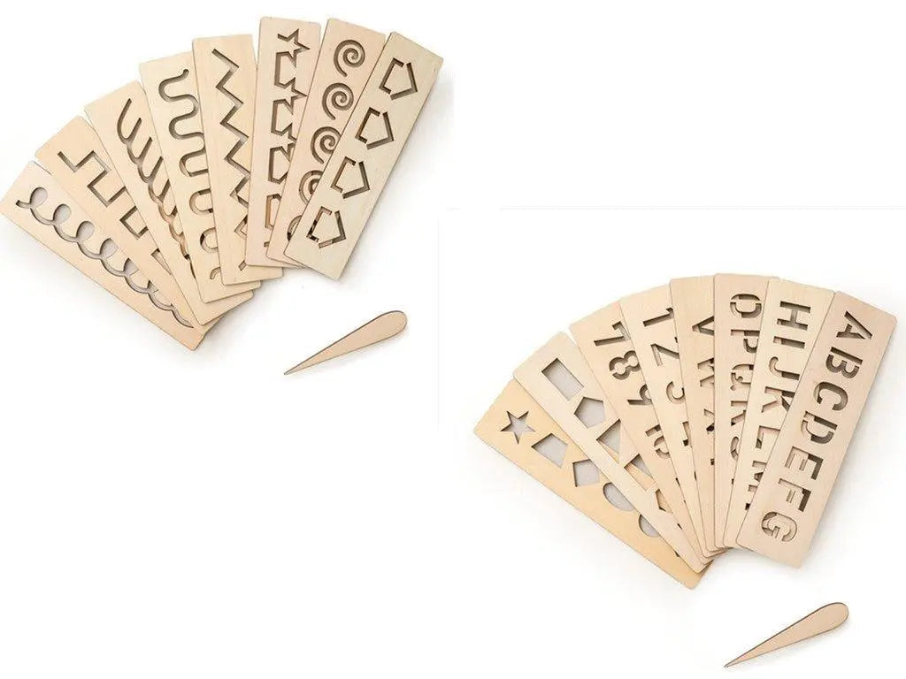 Wooden Learning Toy Set for Early Word and Number Skills-5