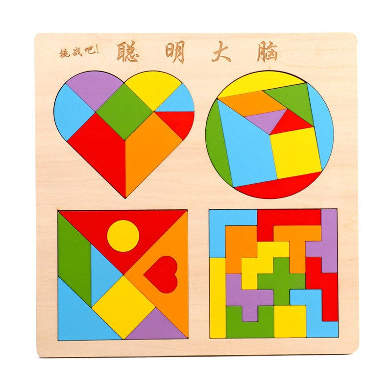 Wooden Tetris Puzzle Educational Toy for Kids-13